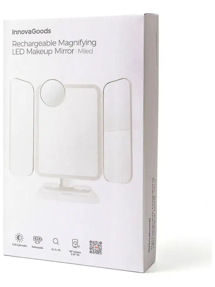 LED-Schminkspiegel in Weiß