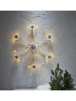 LED-Silhouette "Flower Snowflake" in Weiß - Ø 60 cm