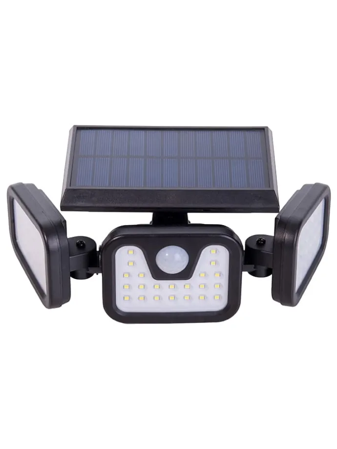 LED-Solar-Außenwandleuchte "Pacita" in Schwarz - (B)28 x (H)13,5 x (T)11 cm