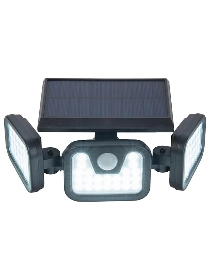 LED-Solar-Außenwandleuchte "Pacita" in Schwarz - (B)28 x (H)13,5 x (T)11 cm