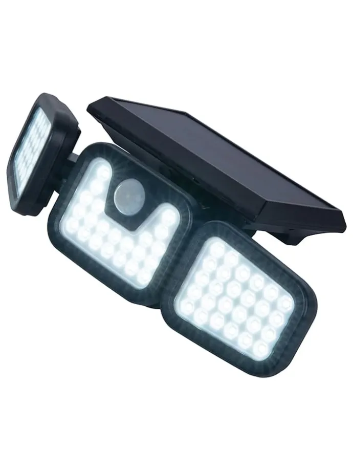 LED-Solar-Außenwandleuchte "Pacita" in Schwarz - (B)28 x (H)13,5 x (T)11 cm