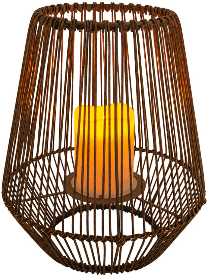LED-Solar-Dekoleuchte in Braun