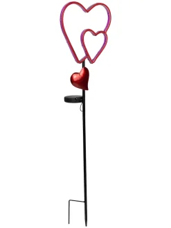 LED-Solar-Gartenstecker in Rot - (H)84 cm
