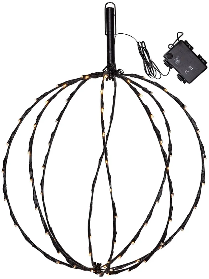 LED-Solar-Gartenstecker "Sphere" in Schwarz - (B)40 x (H)54 cm