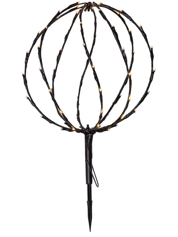LED-Solar-Gartenstecker "Sphere" in Schwarz - (B)30 x (H)44 cm