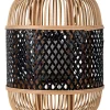 LED-Solarleuchte "Korbinian" in Beige/ Schwarz - (H)38 x Ø 27 cm