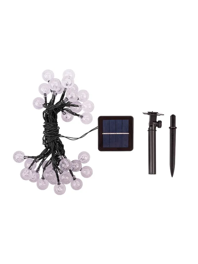 LED-Solar-Lichterkette "Becul" in Warmweiß in Weiß - (L)935 cm