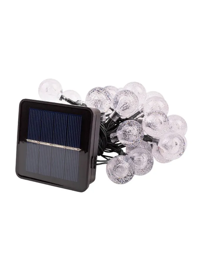 LED-Solar-Lichterkette "Becul" in Warmweiß in Weiß - (L)935 cm
