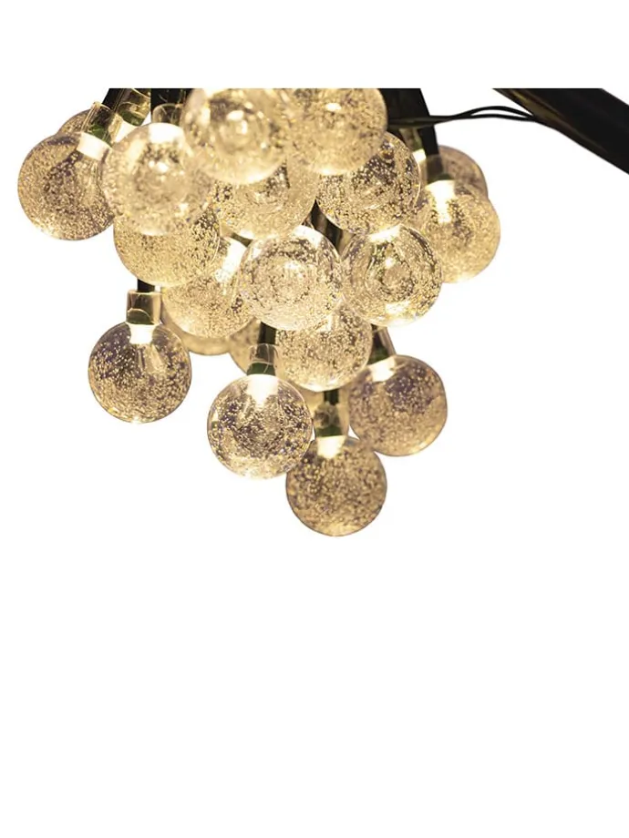 LED-Solar-Lichterkette "Becul" in Warmweiß in Weiß - (L)935 cm