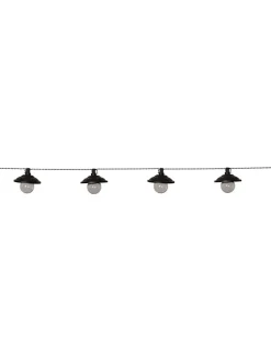 LED-Solar-Lichterkette "Globe Shade" in Schwarz - (L)180 cm
