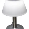 LED-Solar-Tischleuchte in Weiß/ Silber - (H)28 x Ø 20 cm