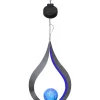 LED-Solar-Windspiel "Melilla" in Blau - (H)31 x Ø 18 cm