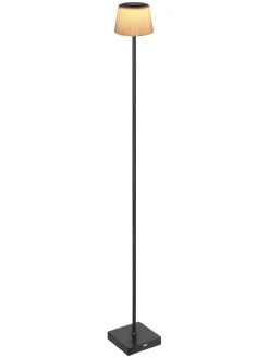 LED-Standleuchte in Schwarz/ Braun - (H)120 cm