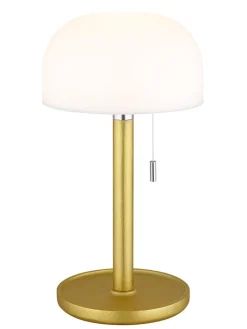 LED-Tischleuchte in Gold/ Weiß - (H)28 x  Ø 11 cm