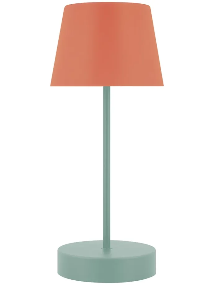 LED-Tischleuchte "Oscar" in Orange/ Mint - (H)33,5 x Ø 14,5 cm