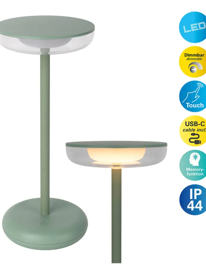 LED-Tischleuchte "Pasi" in Mint - EEK G (A bis G)
