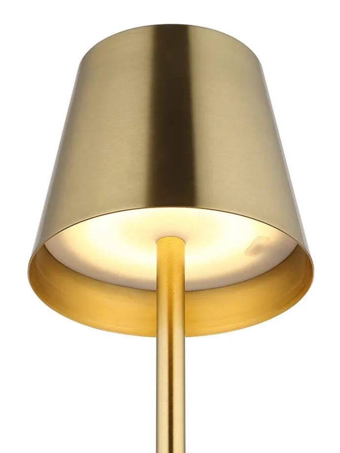 LED-Tischleuchte "Vannie" in Gold - (H)47 x Ø 11,2 cm