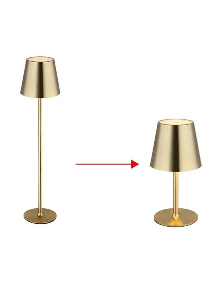 LED-Tischleuchte "Vannie" in Gold - (H)47 x Ø 11,2 cm