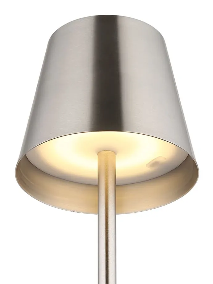 LED-Tischleuchte "Vannie" in Silber - (H)47 x Ø 11,2 cm