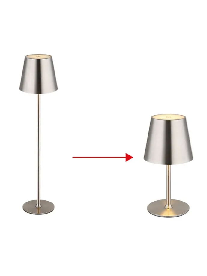 LED-Tischleuchte "Vannie" in Silber - (H)47 x Ø 11,2 cm
