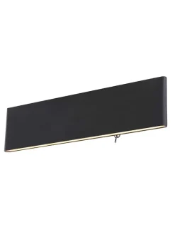 LED-Wandleuchte "Siegfried" in Schwarz - (B)29,5 x (H)8 cm