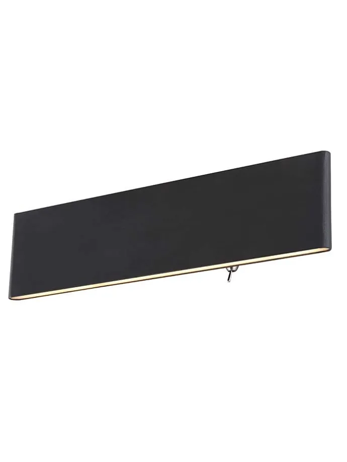 LED-Wandleuchte "Siegfried" in Schwarz - (B)29,5 x (H)8 cm