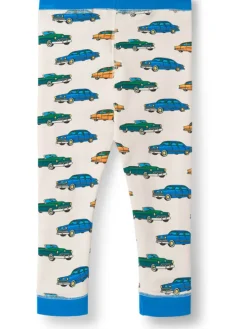 Leggings "Elstar" in Blau/ Weiß