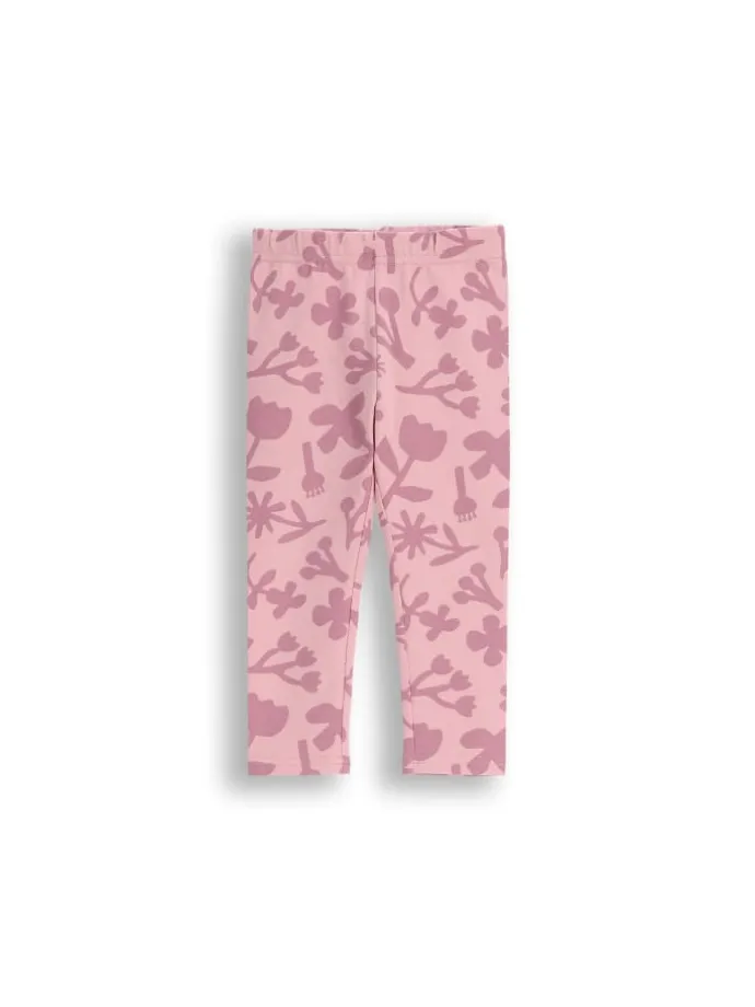 Leggings mit langem Hosenbein in gedämpftes Rosa