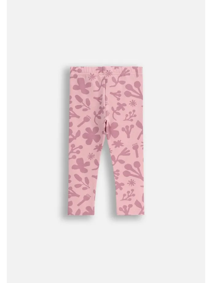 Leggings mit langem Hosenbein in gedämpftes Rosa