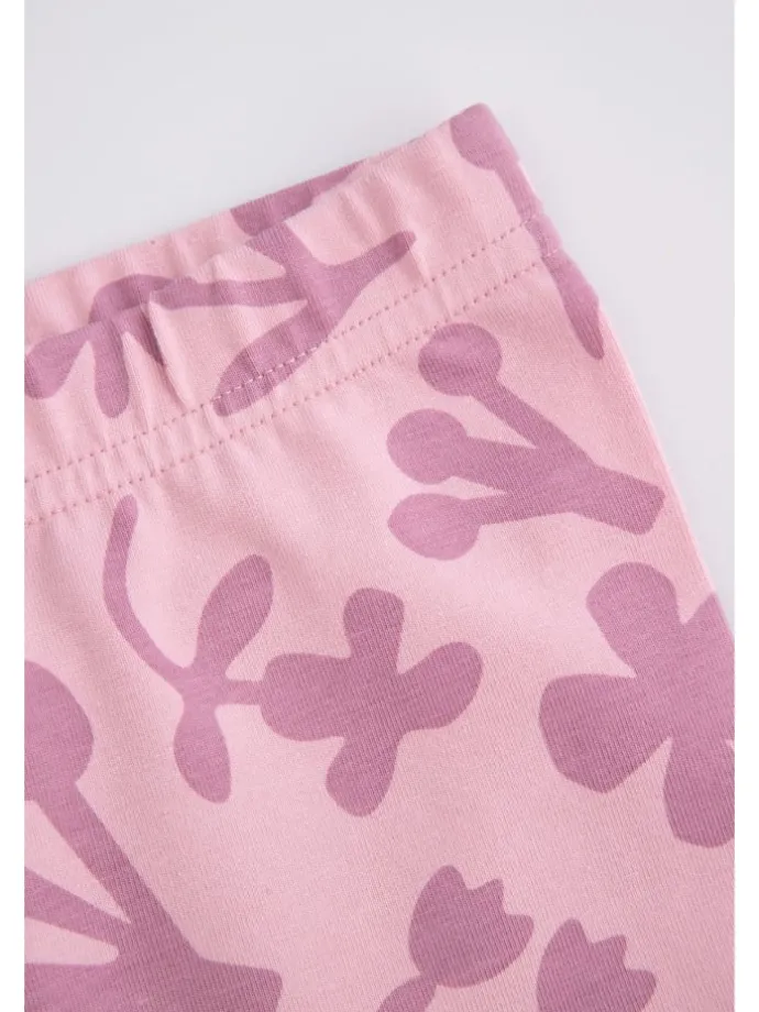 Leggings mit langem Hosenbein in gedämpftes Rosa
