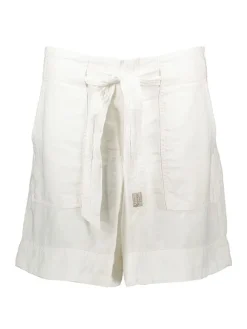 Leinen-Shorts "Nikole" in Weiß
