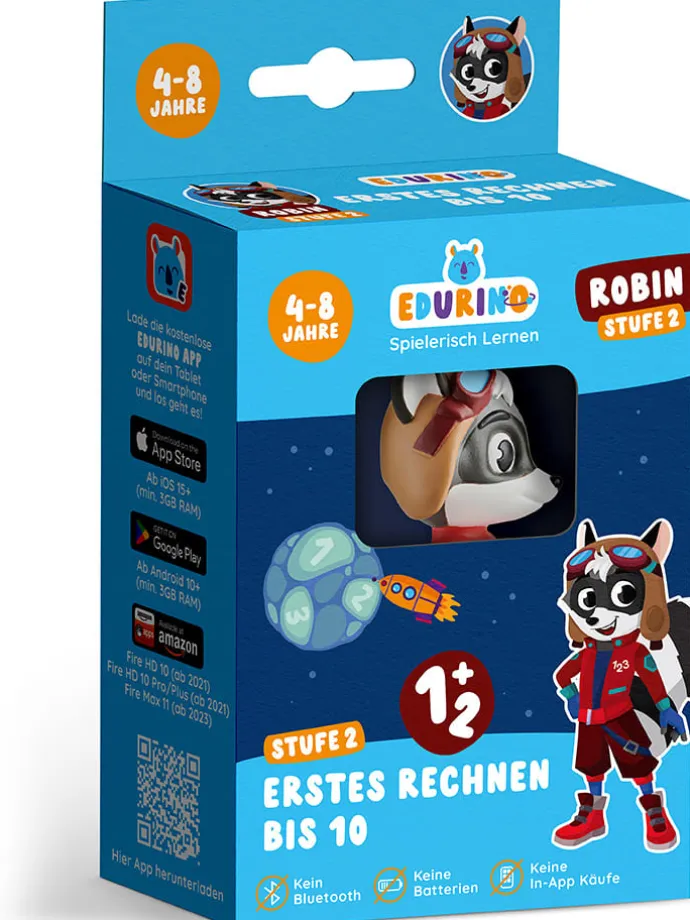 Lernfigur Edurino Robin 2 - Erstes Rechnen bis 10 - ab 4 Jahren