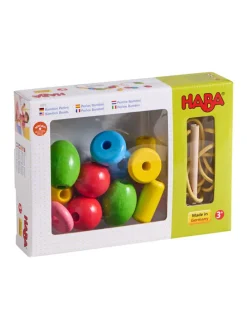 Lernspielzeug Fädelspielzeug Bambini Perlen in mehrfarbig