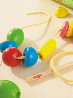 Lernspielzeug Fädelspielzeug Bambini Perlen in mehrfarbig
