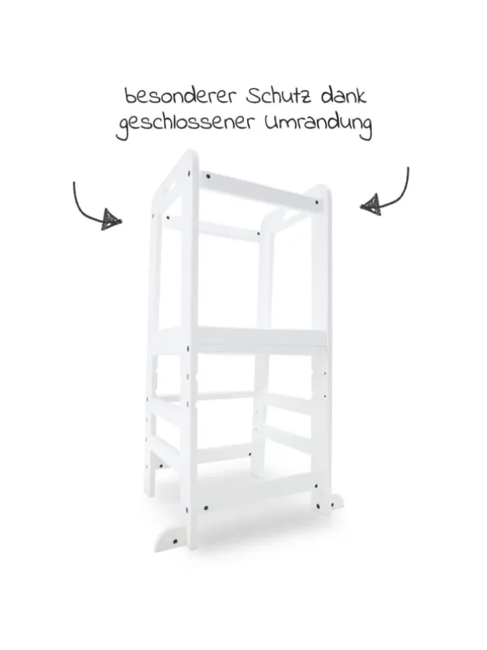 Lernturm / Kinderstuhl für Küche - Learn in weiss