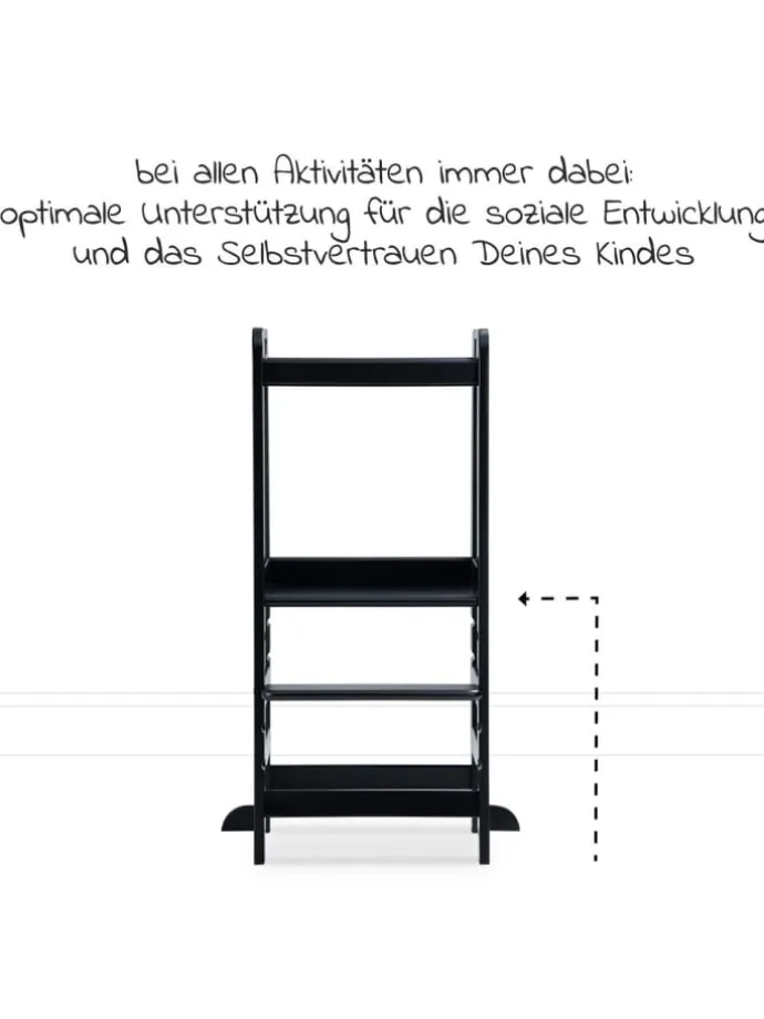 Lernturm / Kinderstuhl für Küche - Learn in schwarz
