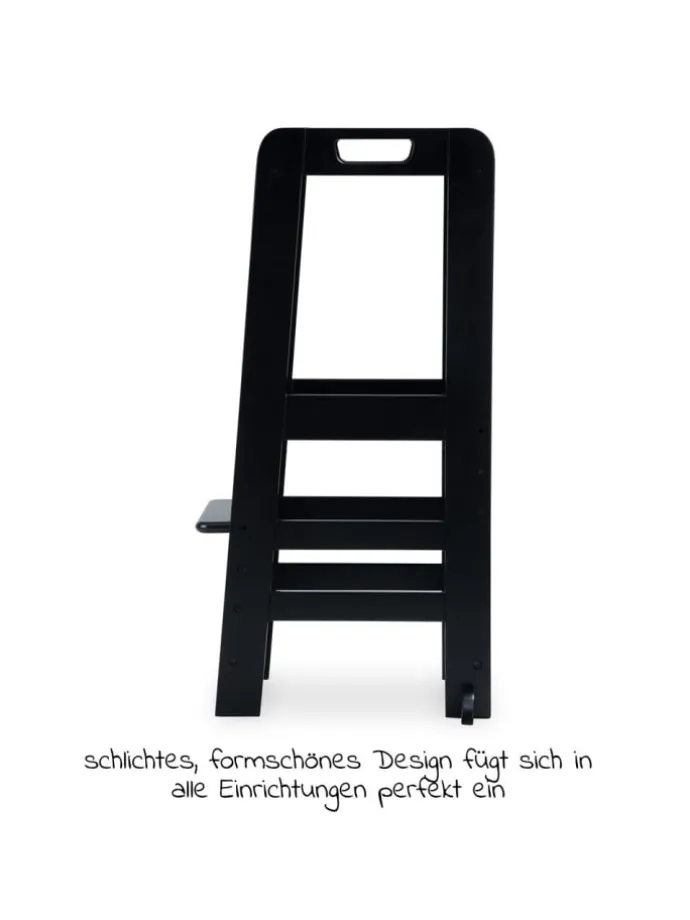 Lernturm / Kinderstuhl für Küche - Learn in schwarz