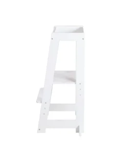 Lernturm Monti Step – sicherer Kinder-Tritthocker aus FSC-Holz - Weiß