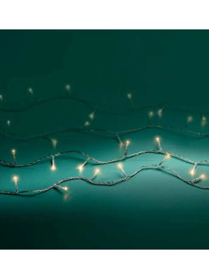 Lichterkette BASIC 240 LED 18 m, transparentes Kabel in warm weiß