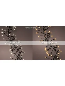 Lichterkette CLUSTER 588 LED 5,5 m, schwarzes Kabel in klassisch warm