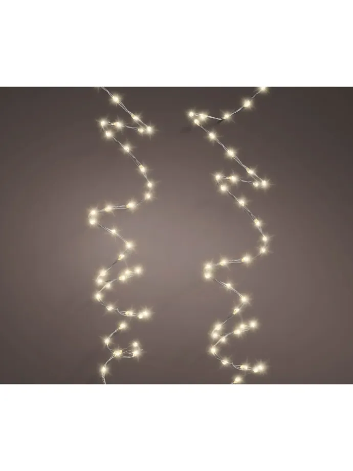 Lichterkette STRING LIGHTS TWINKLE 378 LED 6 m Silberdraht in warm weiß