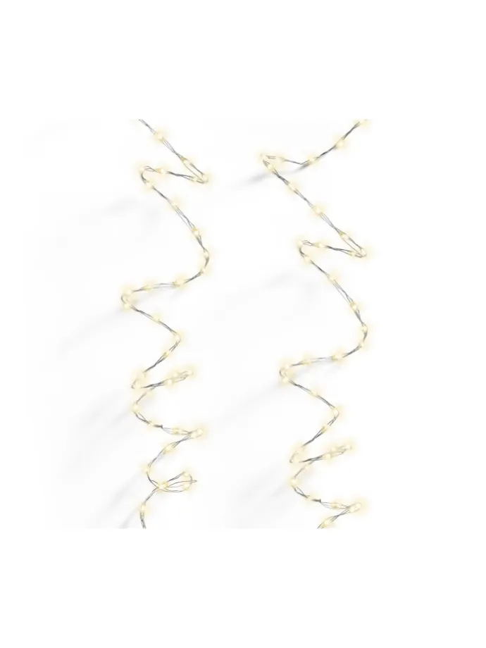 Lichterkette STRING LIGHTS TWINKLE 378 LED 6 m Silberdraht in warm weiß