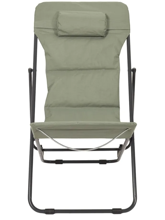 Liegestuhl "Corfou" in Khaki - (B)55 x (H)89 x (T)81 cm