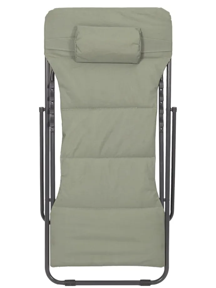 Liegestuhl "Corfou" in Khaki - (B)55 x (H)89 x (T)81 cm