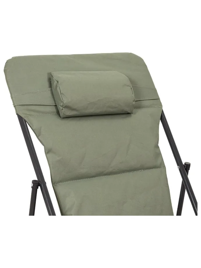 Liegestuhl "Corfou" in Khaki - (B)55 x (H)89 x (T)81 cm