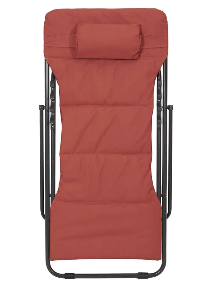 Liegestuhl "Corfou" in Rot - (B)55 x (H)89 x (T)81 cm