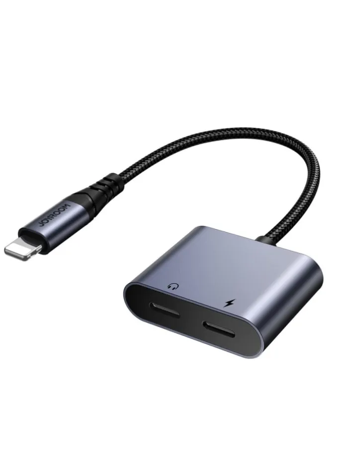 Lightning auf 2x Lightning DAC-Adapter 2in1 schwarz