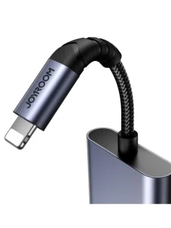 Lightning auf 2x Lightning DAC-Adapter 2in1 schwarz
