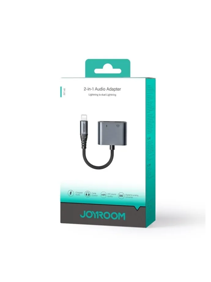 Lightning auf 2x Lightning DAC-Adapter 2in1 schwarz