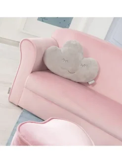 Lil Sofa' Kindercouch mit Armlehnen, Samtstoff Rosa